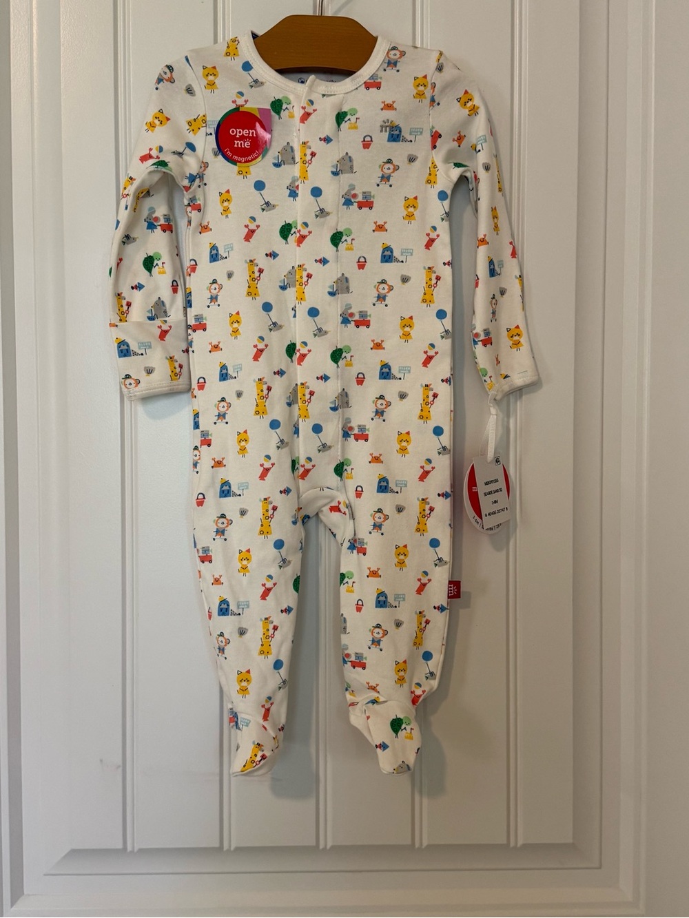 NWT Magnetic Me Seaside Sand Squad Organic Cotton Magnetic Footie Sz 3-6 Months